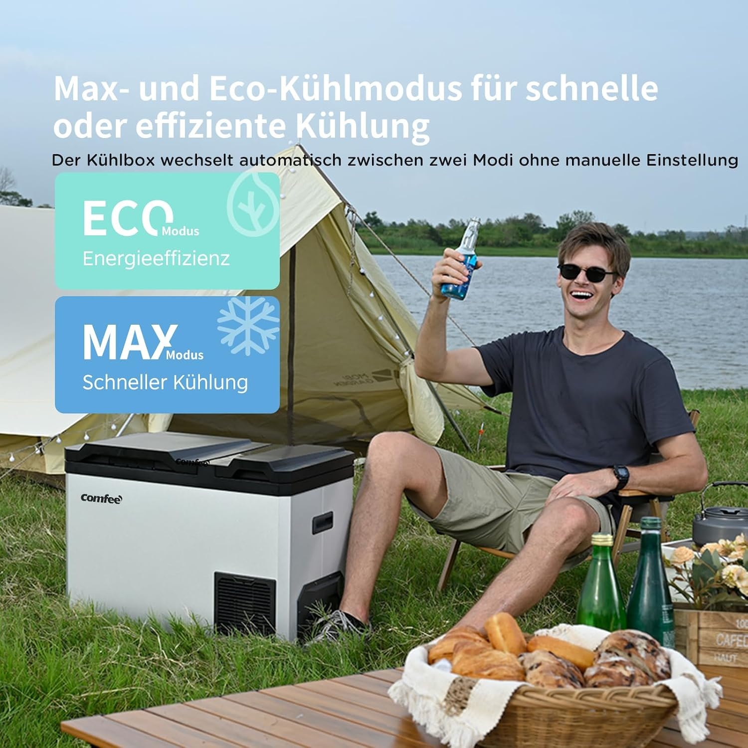 Glacière à compresseur 43L, 2 zones, 12V/24V/230V - 47% de remise