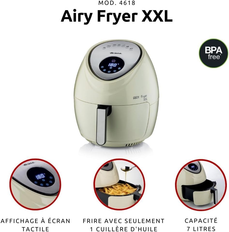 Friteuse à air chaud XXL 7L - 39% de remise - Beige