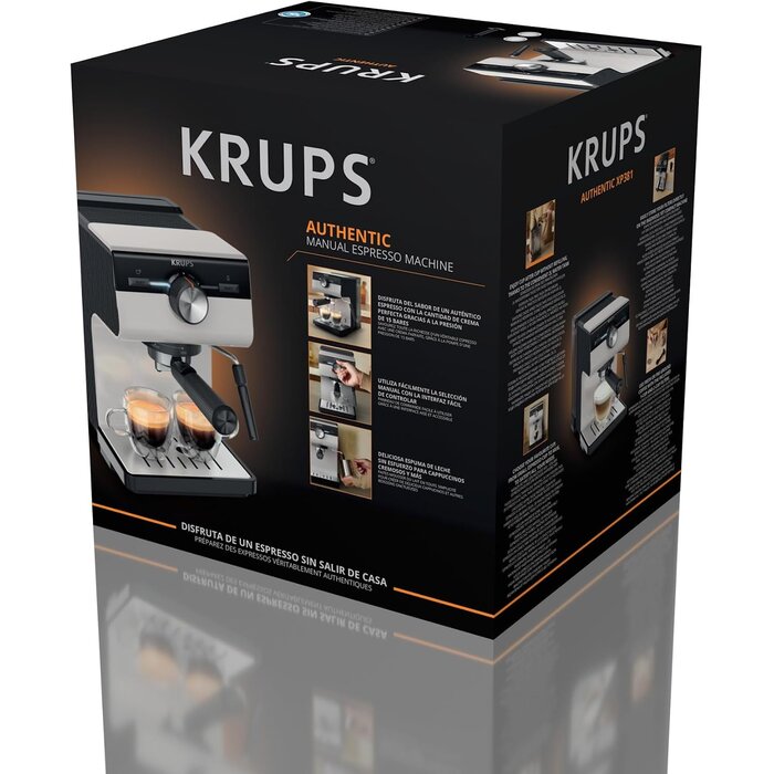 Machine à expresso manuelle 15 bars - Crème - 46% de remise