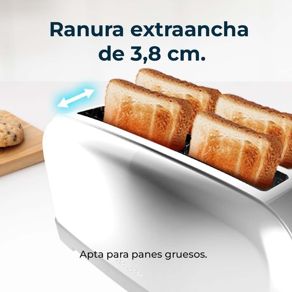 Cecotec Grille-pain Inox 1500W - 2 fentes - 43% de remise