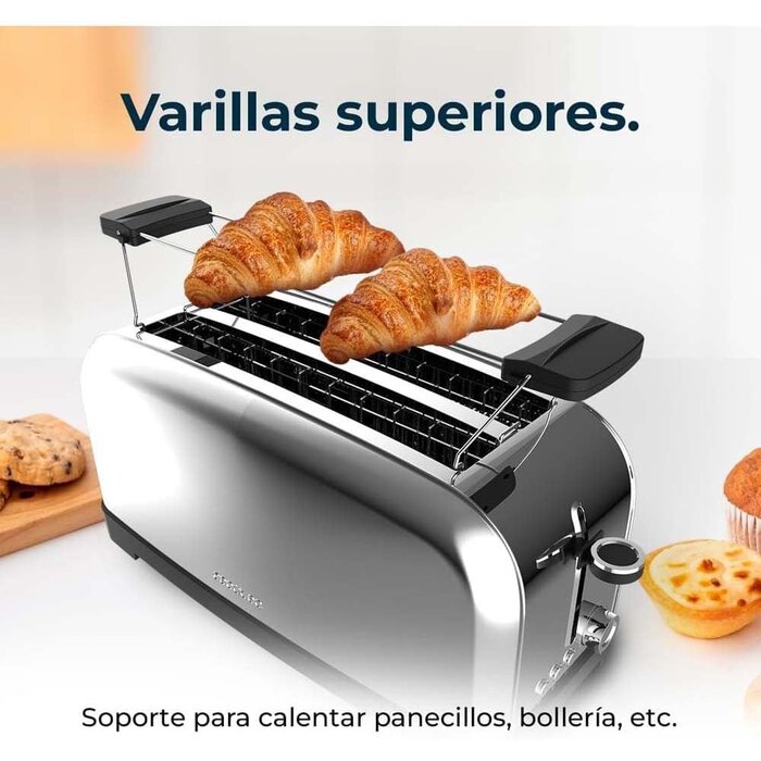 Cecotec Grille-pain Inox 1500W - 2 fentes - 43% de remise