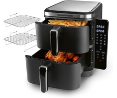 Friteuse à air chaud verticale 10L - Double panier - 47% de remise