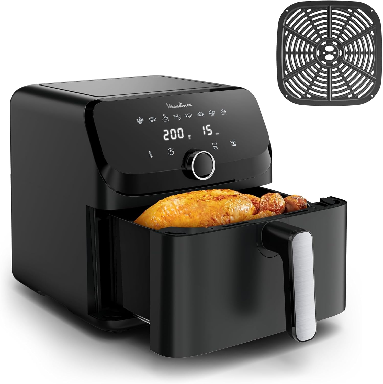 Friteuse à air chaud 7,5L - 8 programmes - Noir - 47% de remise