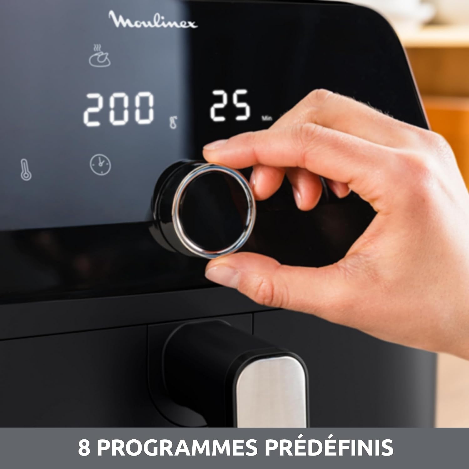 Friteuse à air chaud 7,5L - 8 programmes - Noir - 47% de remise