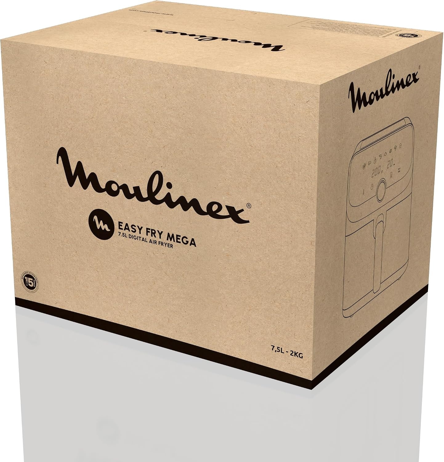 Friteuse à air chaud 7,5L - 8 programmes - Noir - 47% de remise