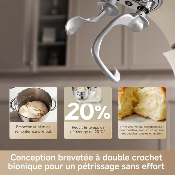 Dreame Robot Pâtissier Multifonction 800W, Bol 6L - 47% de remise