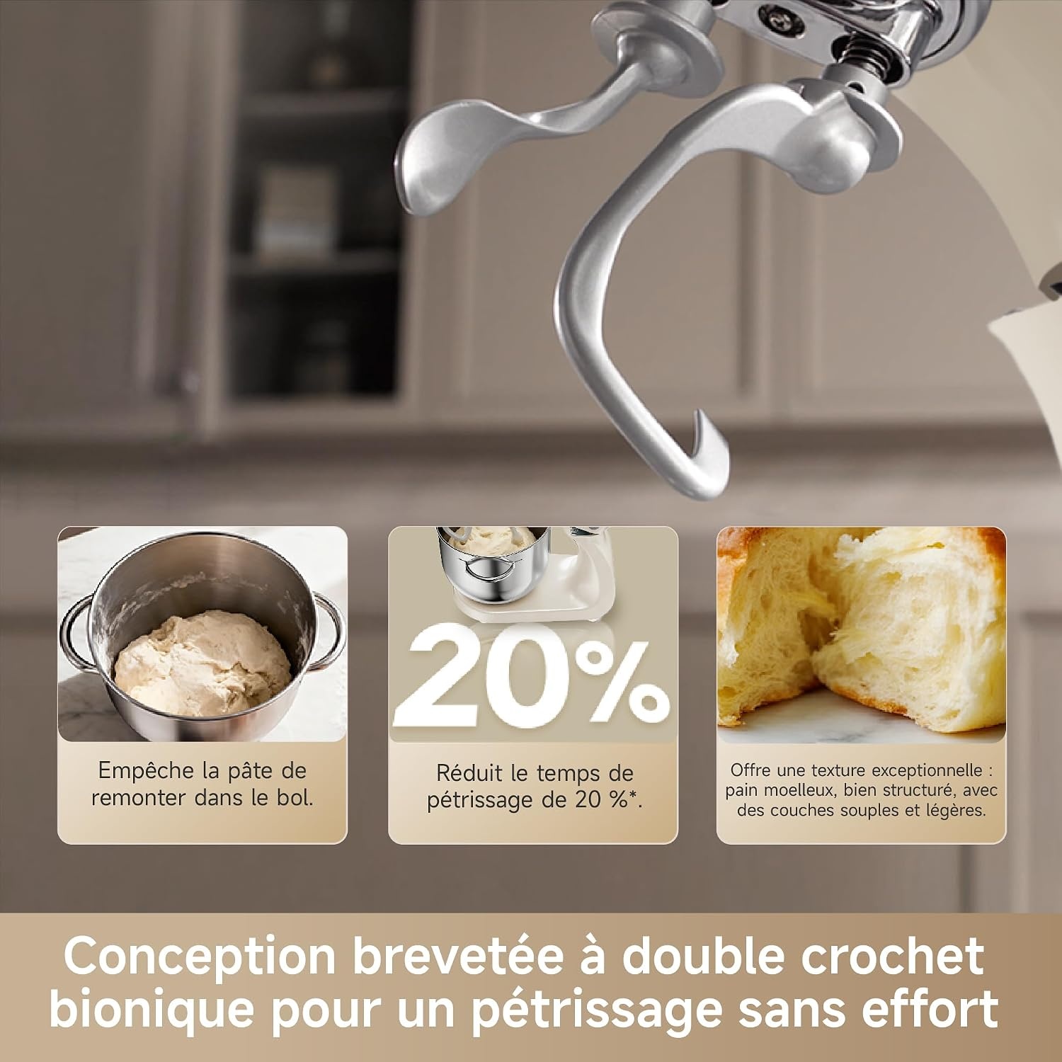 Dreame Robot Pâtissier Multifonction 800W, Bol 6L - 47% de remise