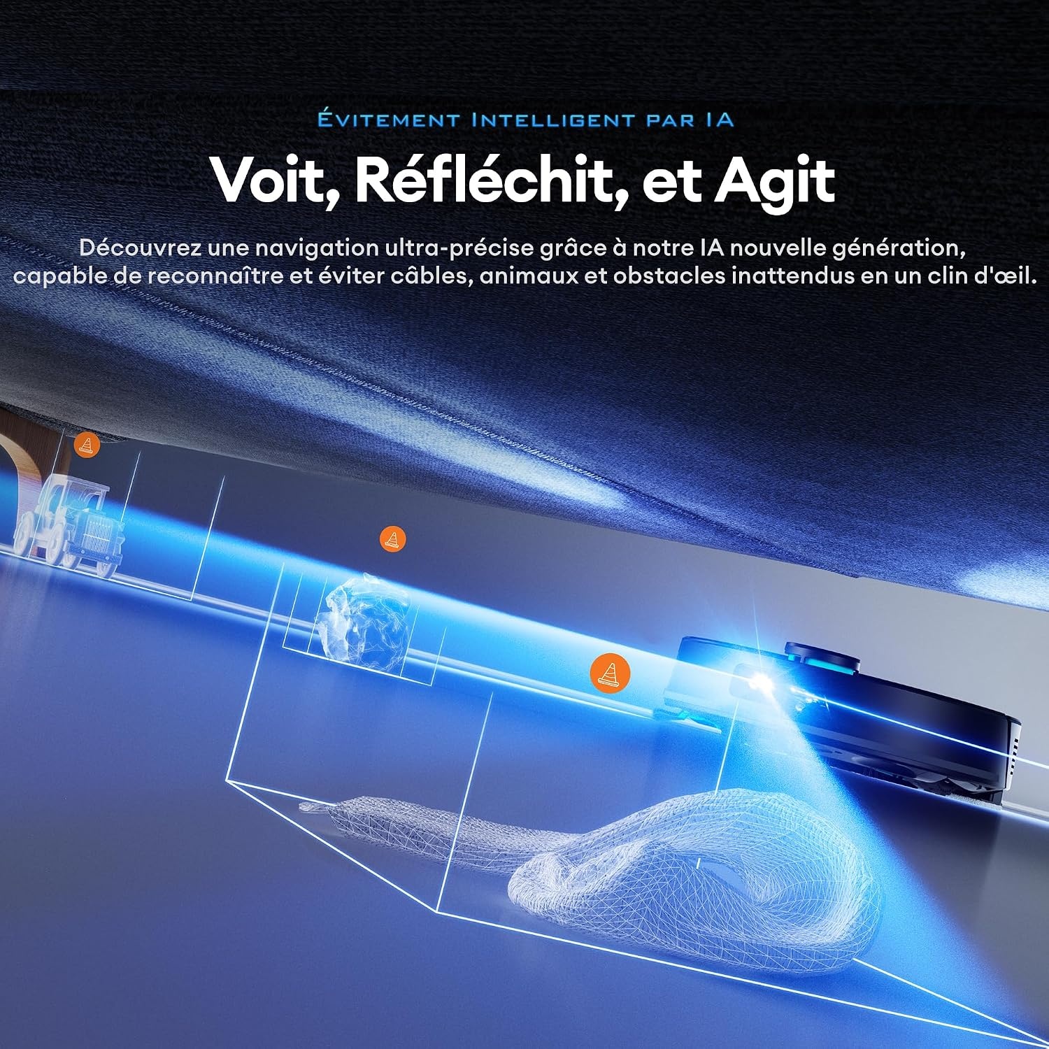 Robot aspirateur 3-en-1, 8000Pa, LiDAR - 47% de remise