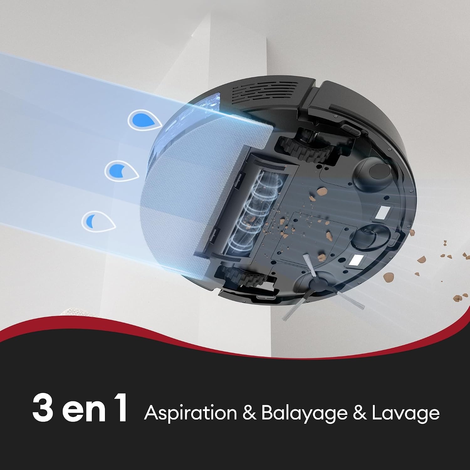 Robot aspirateur 3-en-1, 8000Pa, LiDAR - 47% de remise