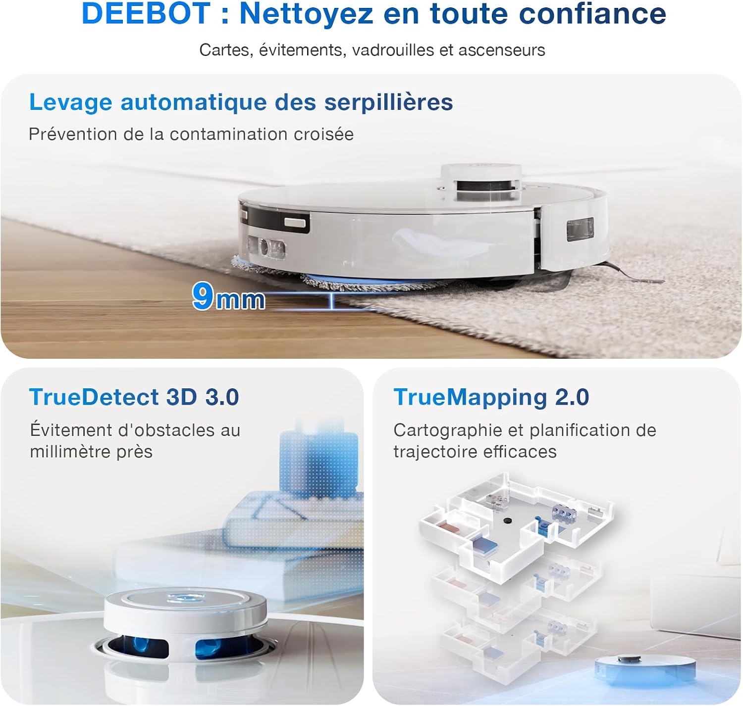 Robot aspirateur et laveur haute performance - 48% de remise