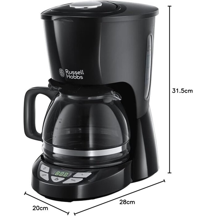 Cafetière filtre 1,25L avec minuterie - 43% de remise