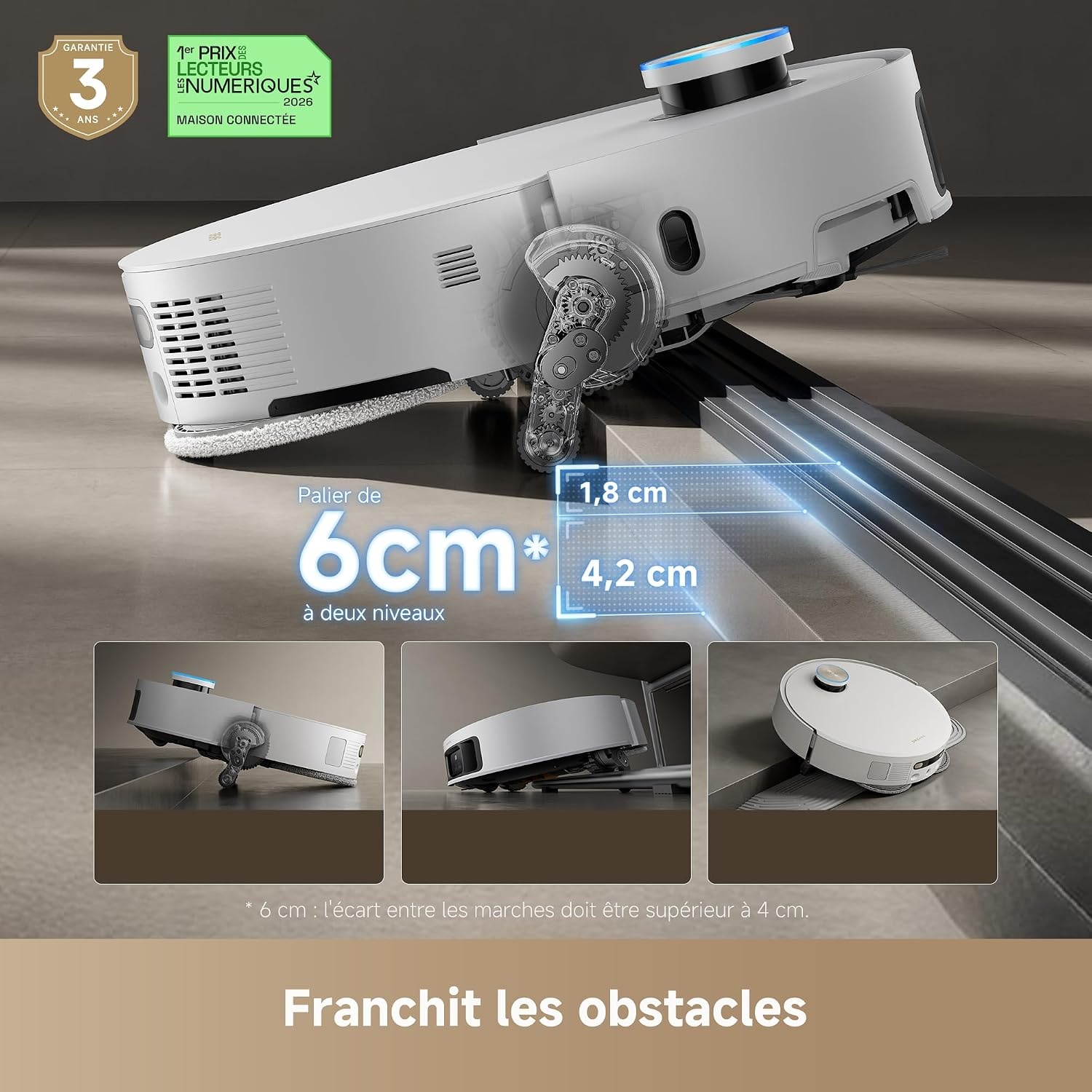 Dreame Robot aspirateur X50 Ultra Complete - 20 000 Pa - 48% de remise