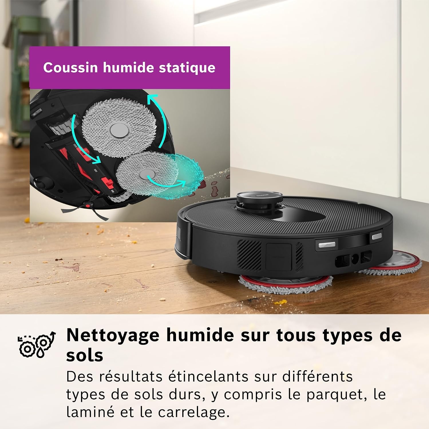 Bosch Robot Aspirateur et Laveur 11 000 Pa - 48% de remise