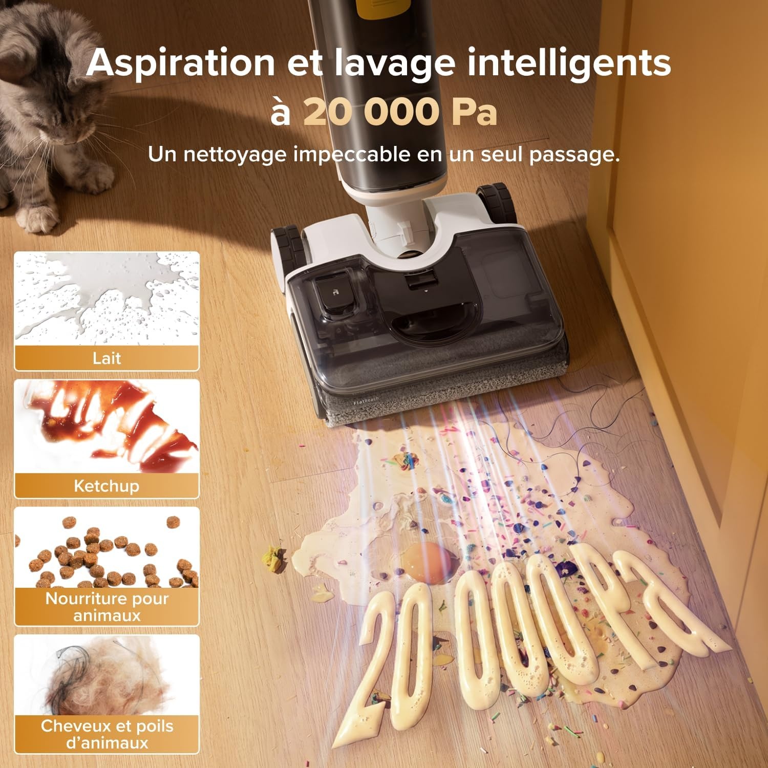 Aspirateur Laveur Sans Fil 20000 Pa - 47% de remise