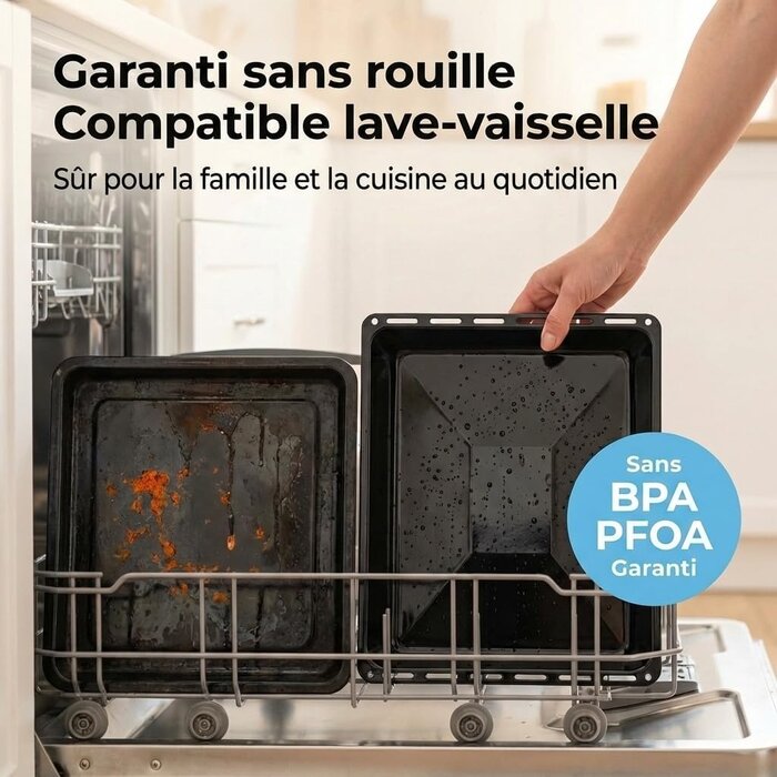 Lèchefrite émaillée 45,5x37,5 cm pour four - 42% de remise