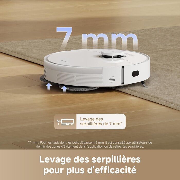 Dreame Robot aspirateur et laveur haute performance - 47% de remise - Blanc