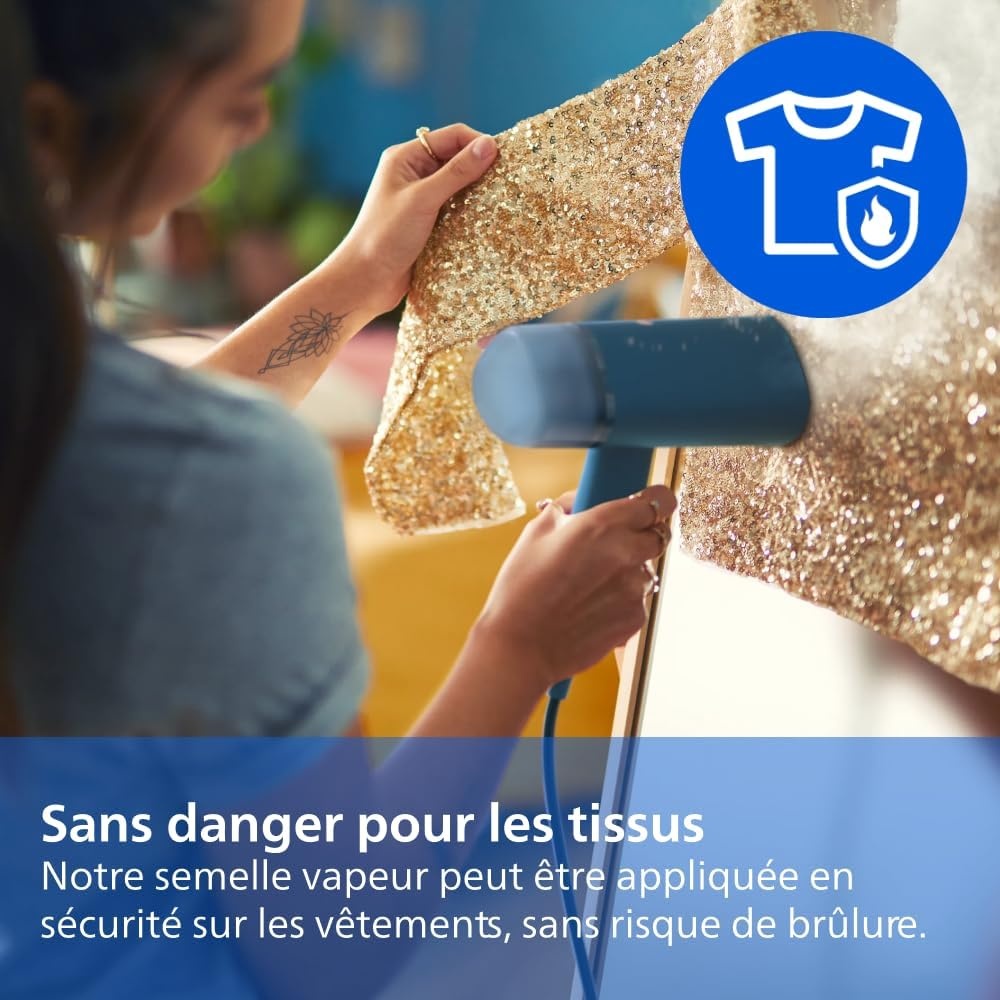 Philips Défroisseur vapeur portatif 1000W bleu - 42% de remise