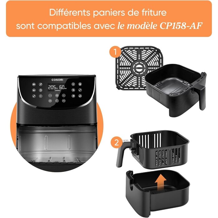 Panier pour friteuse à air 5,7L - Compatibilité CP158 - 42% de remise