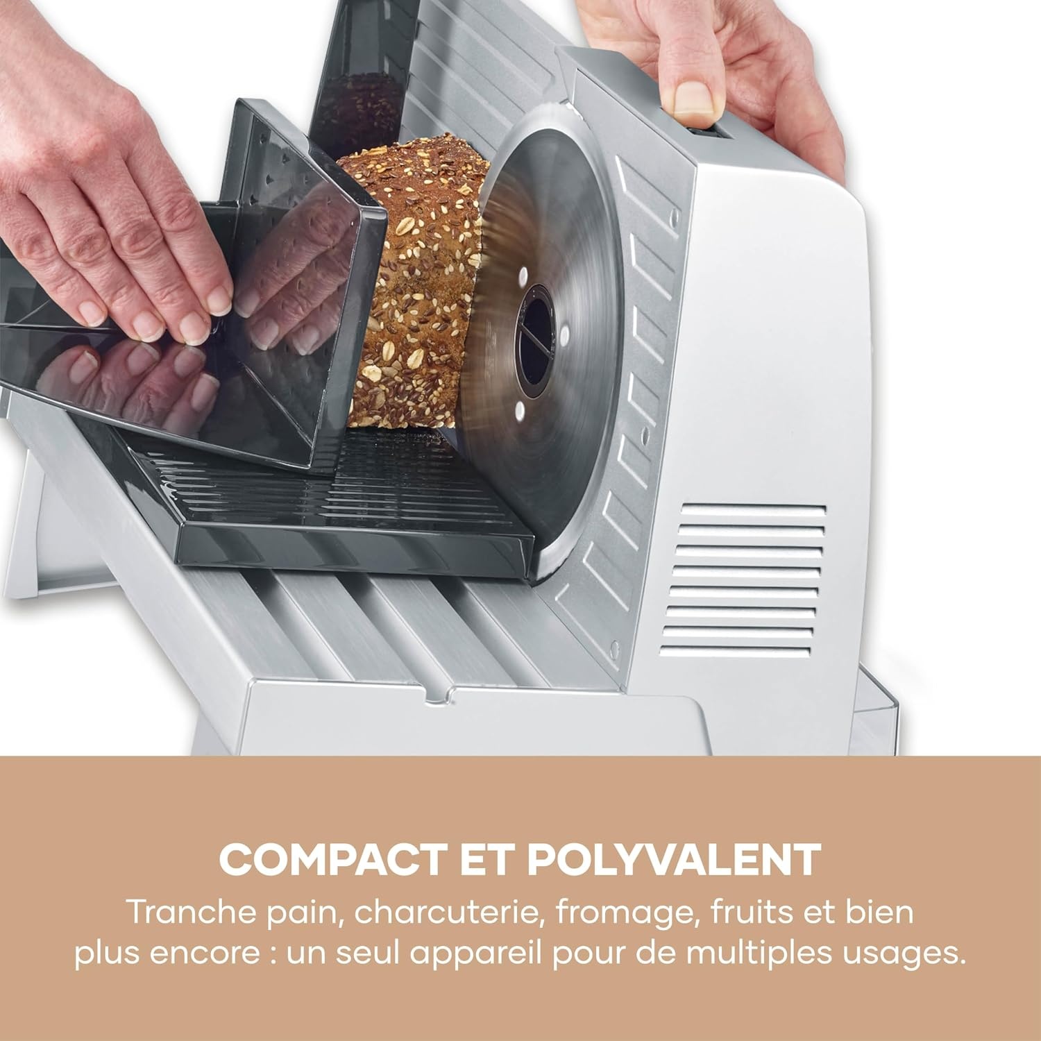 Trancheuse universelle 150W, lame Solingen, épaisseur réglable - 45% de remise