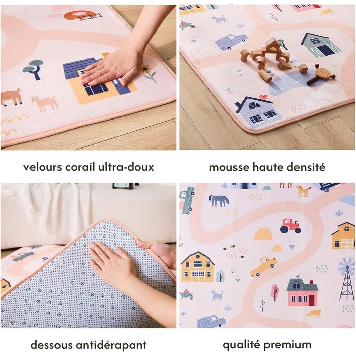 Tapis de jeu pour bébé ferme 160x120cm - 45% de remise