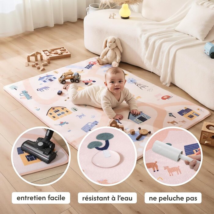 Tapis de jeu pour bébé ferme 160x120cm - 45% de remise