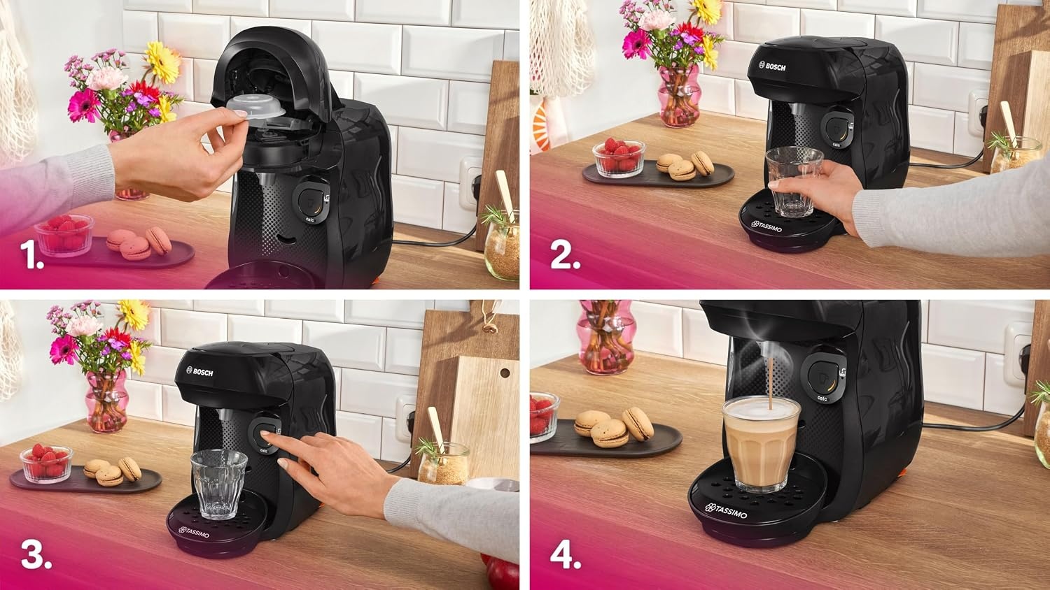 Bosch Machine à café automatique compacte 1400W - Noir - 39% de remise