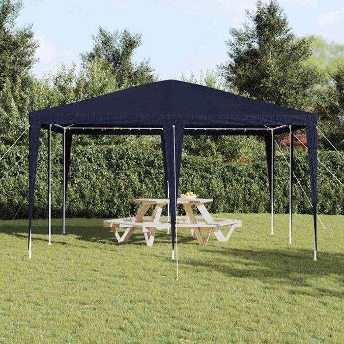 Vidaxl Tonnelle de jardin 400x400cm bleue - 40% de remise - État déballé