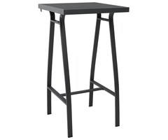 Vidaxl Table de bar de jardin 60x60x110 cm verre trempé noir - 41% de remise