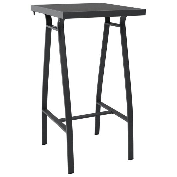 Vidaxl Table de bar de jardin 60x60x110 cm verre trempé noir - 41% de remise