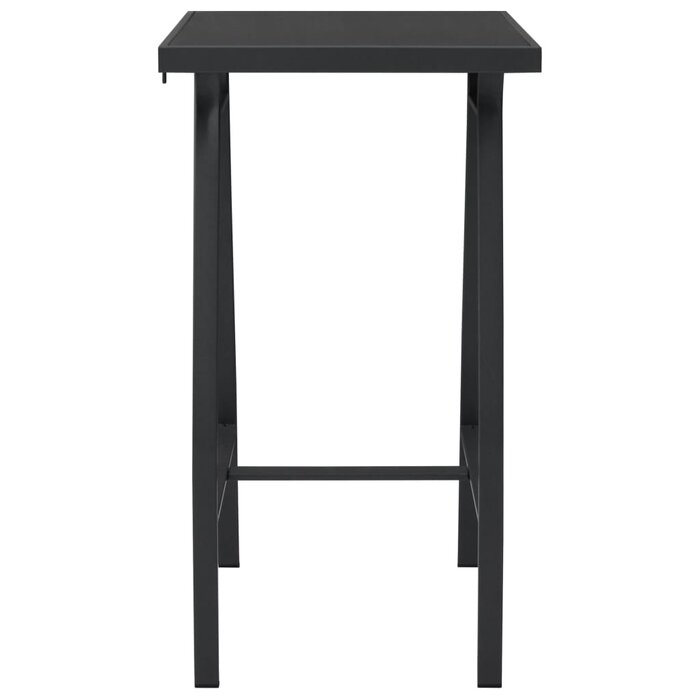 Vidaxl Table de bar de jardin 60x60x110 cm verre trempé noir - 41% de remise