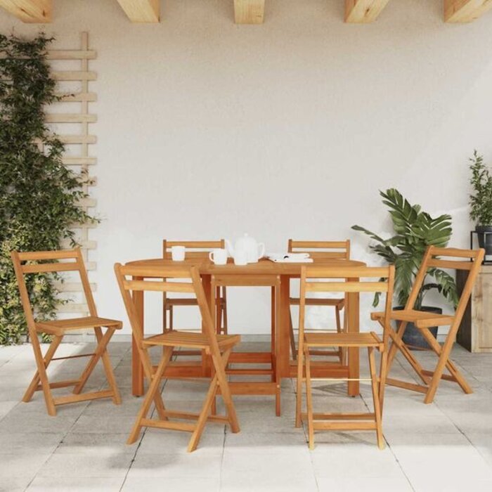 Vidaxl Table de jardin ovale en acacia massif - 130x90 cm - 41% de remise