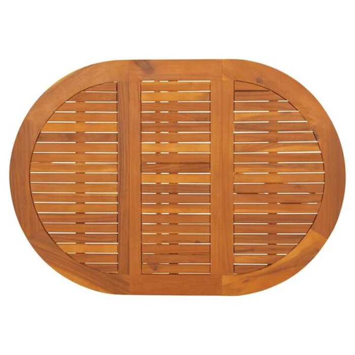 Vidaxl Table de jardin ovale en acacia massif - 130x90 cm - 41% de remise