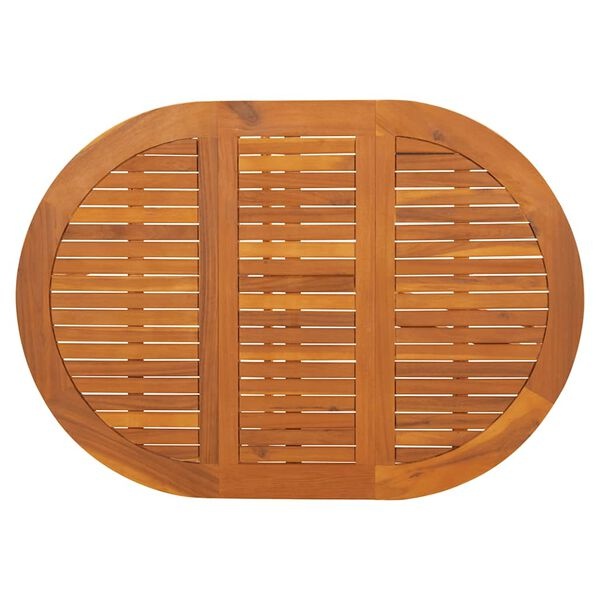 Vidaxl Table de jardin ovale en acacia massif - 130x90 cm - 41% de remise