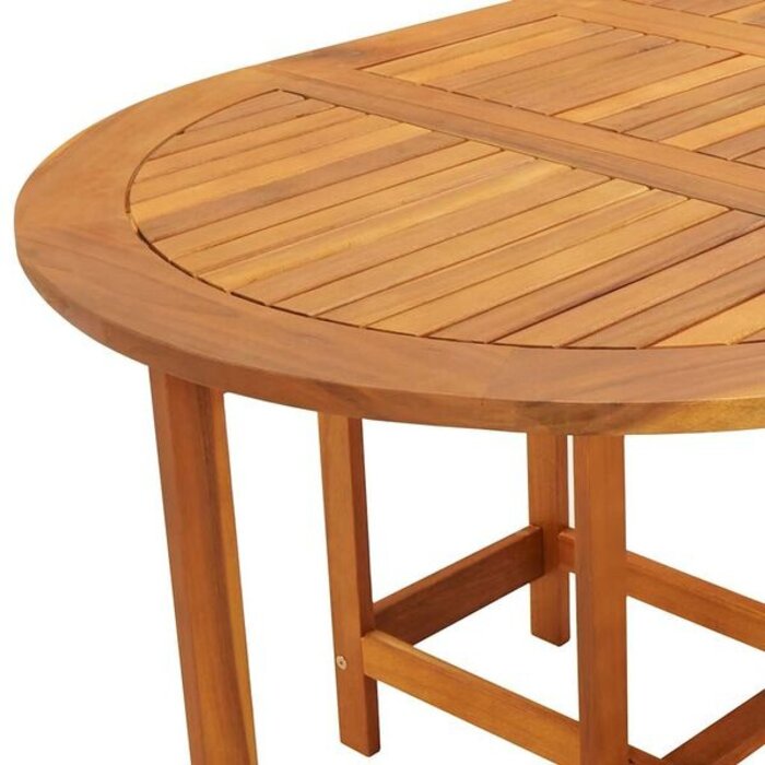Vidaxl Table de jardin ovale en acacia massif - 130x90 cm - 41% de remise