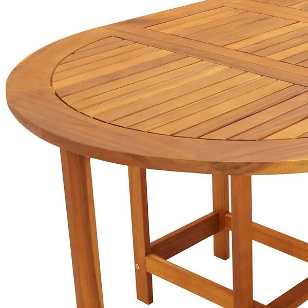 Vidaxl Table de jardin ovale en acacia massif - 130x90 cm - 41% de remise