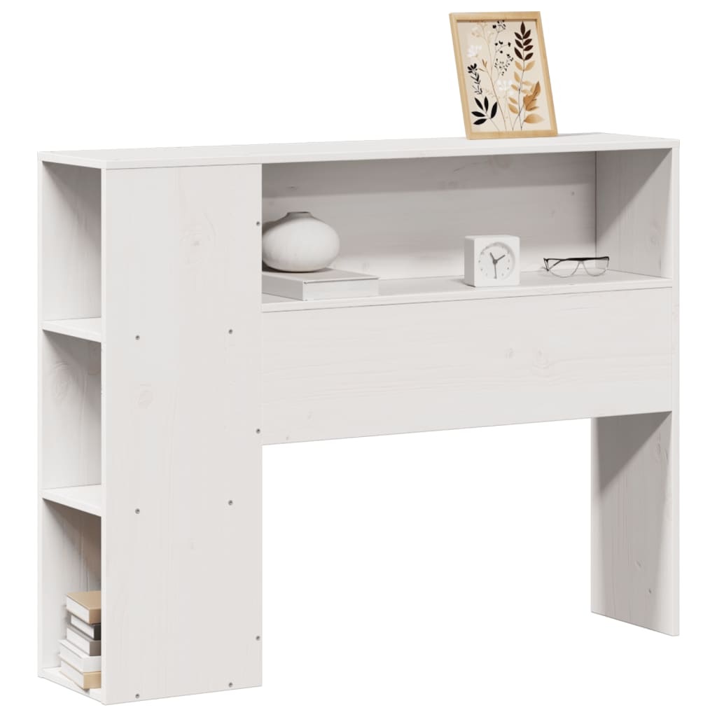 Vidaxl Tête de lit avec rangement 75 cm en bois de pin massif blanc - 41% de remise