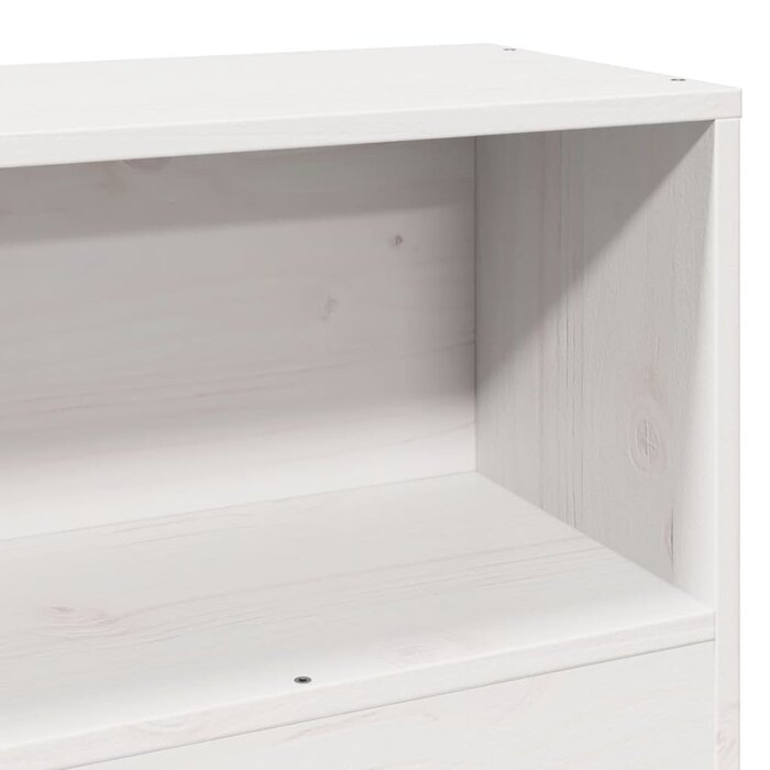 Vidaxl Tête de lit avec rangement 75 cm en bois de pin massif blanc - 41% de remise
