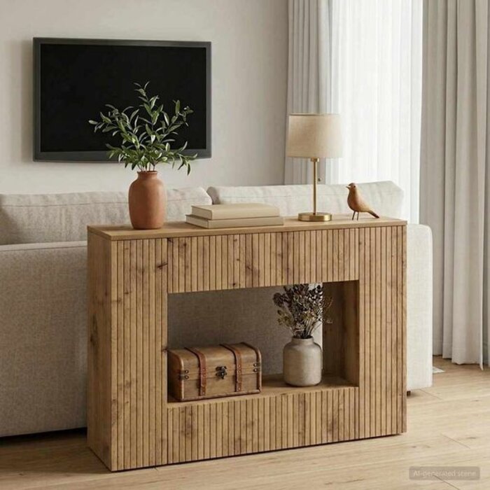 Vidaxl Console d'entrée effet chêne artisan - 101 cm - 41% de remise