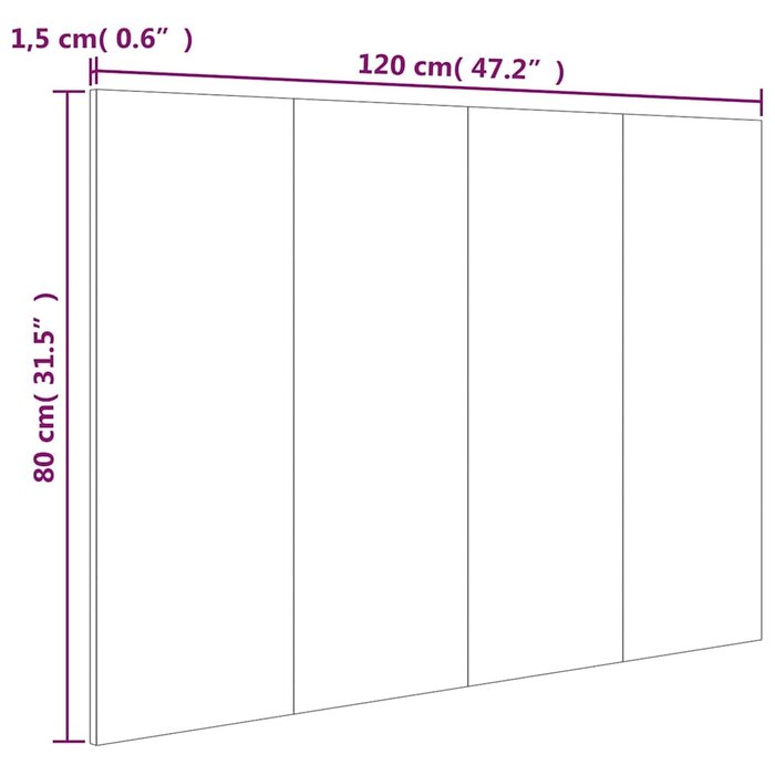 Vidaxl Tête de lit bois gris chêne 120x80 cm - 37% de remise