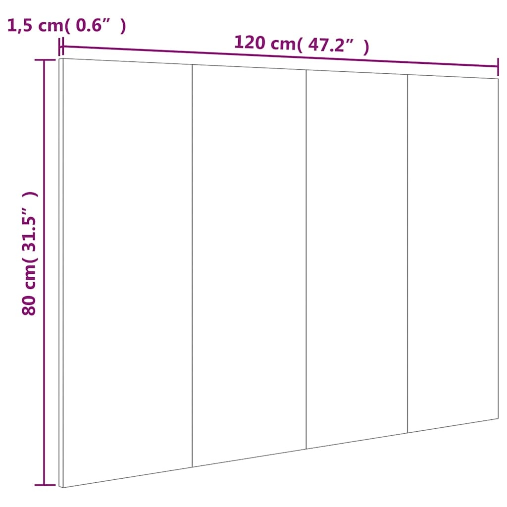 Vidaxl Tête de lit bois gris chêne 120x80 cm - 37% de remise