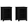 Lot de 2 tables de chevet en pin massif noir - 41% de remise