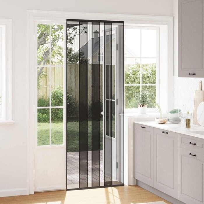 Vidaxl Moustiquaire de porte en polyester noir - 36% de remise