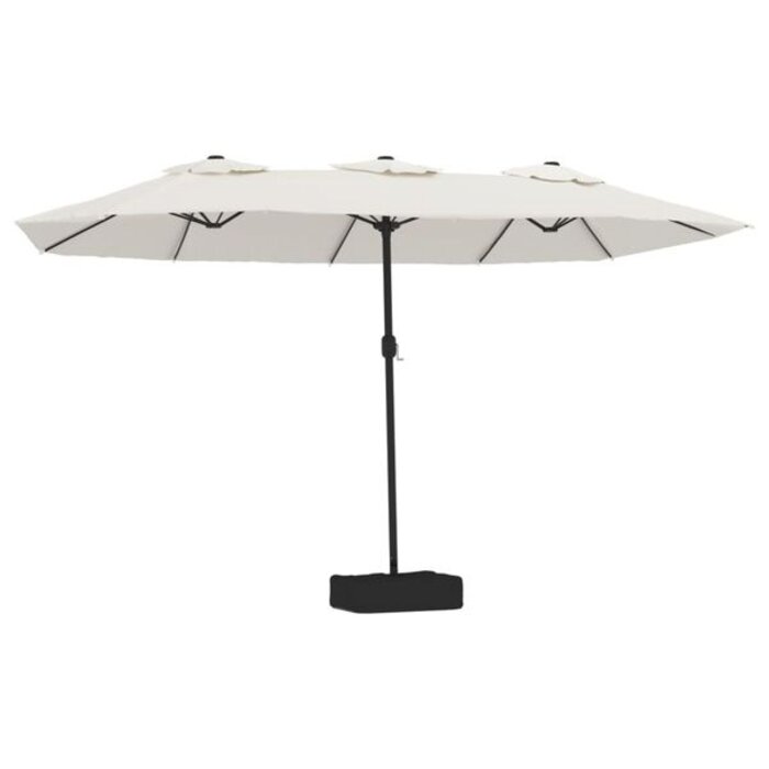 Vidaxl Parasol double 449x245 cm blanc sable - 41% de remise