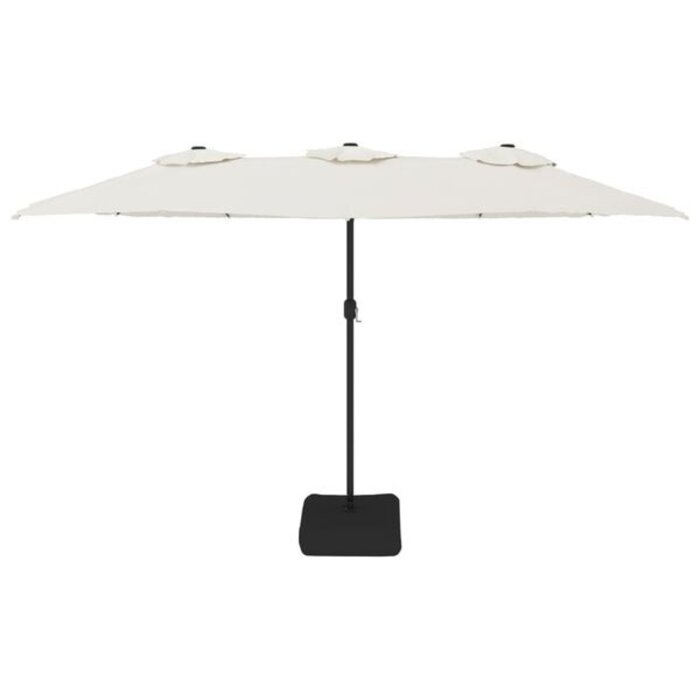 Vidaxl Parasol double 449x245 cm blanc sable - 41% de remise