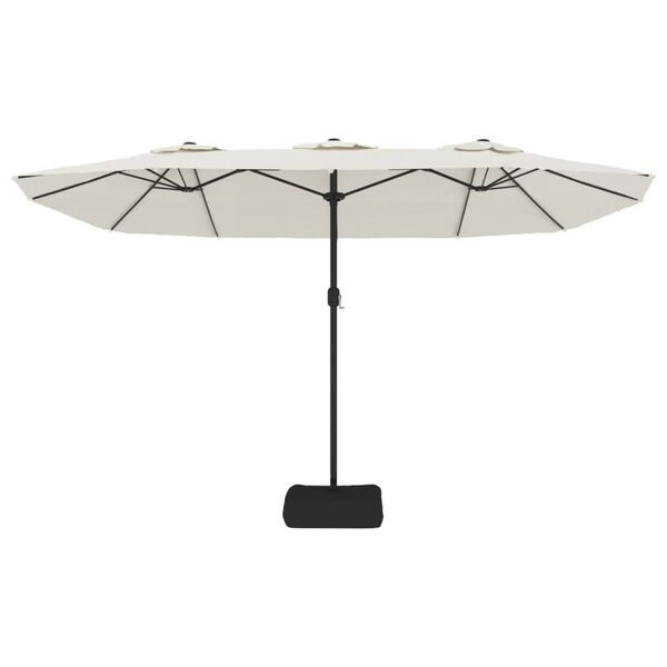 Vidaxl Parasol double 449x245 cm blanc sable - 41% de remise