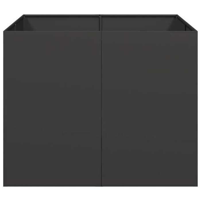 Vidaxl Jardinière carrée acier noir 100x100x80cm - 41% de remise