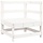 Banquette d'angle de jardin en bois blanc - 40% de remise