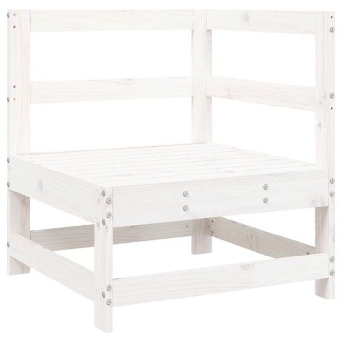 Vidaxl Banquette d'angle de jardin en bois blanc - 40% de remise