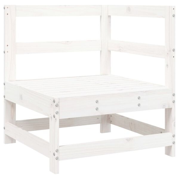 Vidaxl Banquette d'angle de jardin en bois blanc - 40% de remise