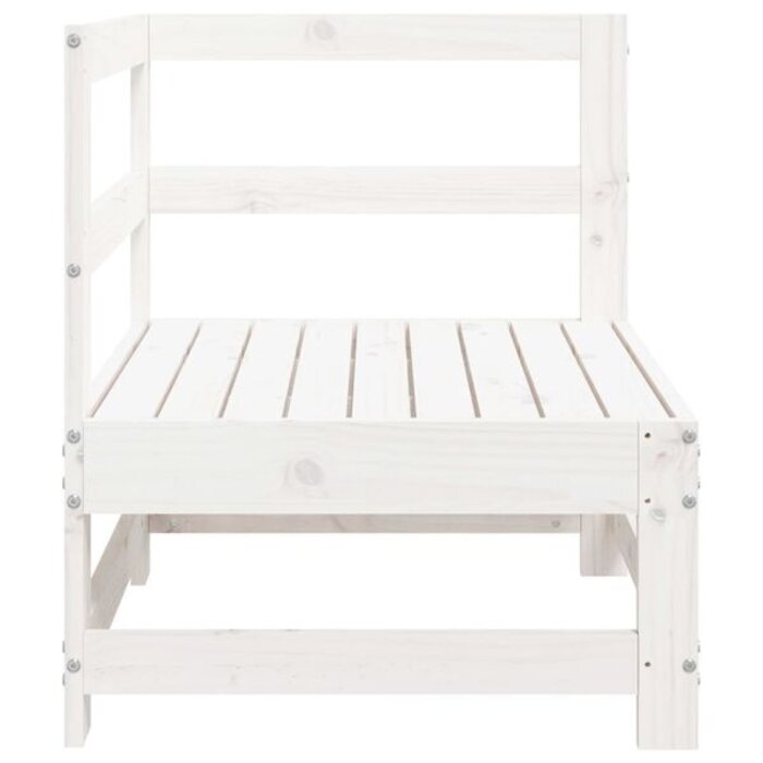 Vidaxl Banquette d'angle de jardin en bois blanc - 40% de remise